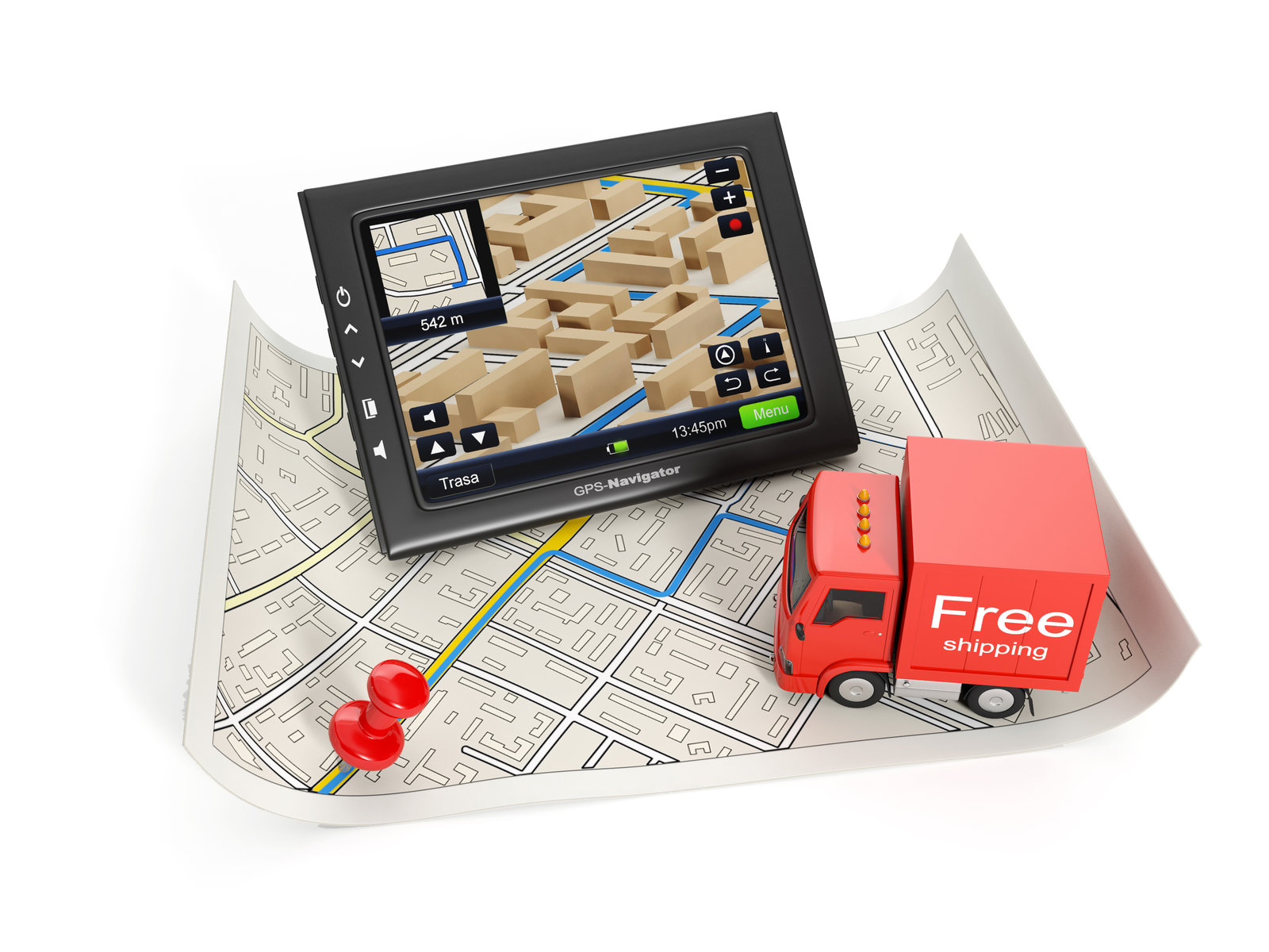 gps and map for truck