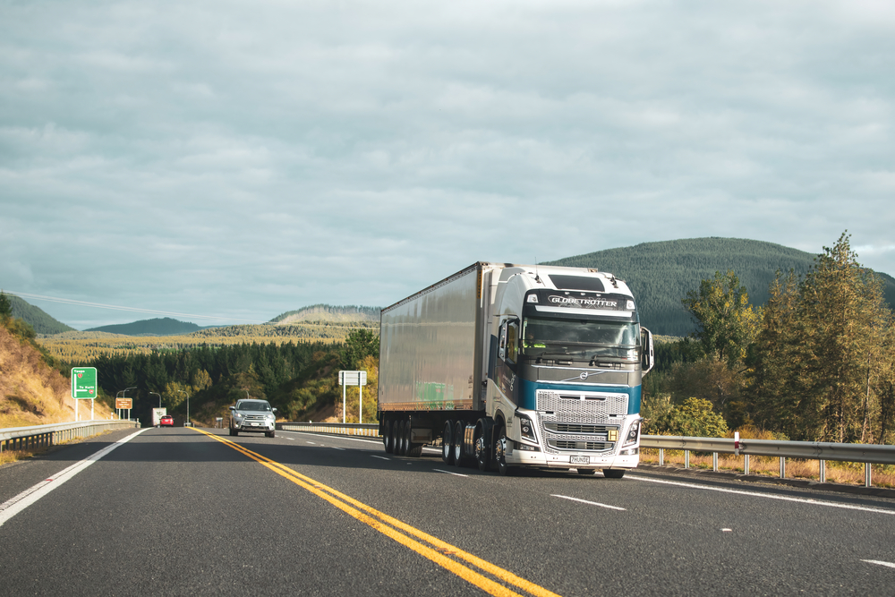 Truck on the roads in New Zealand