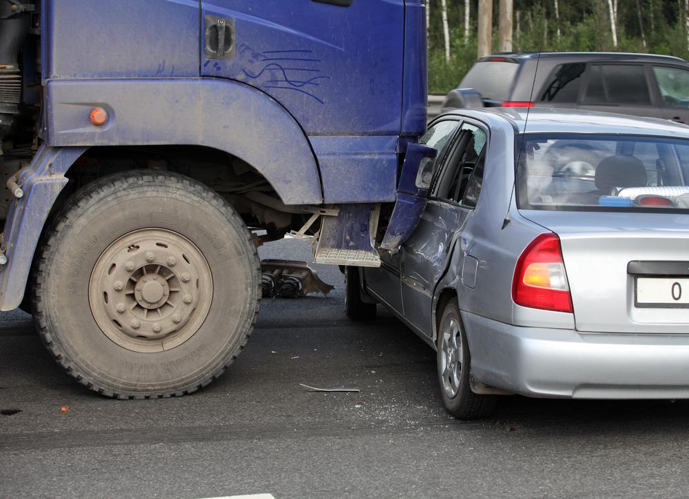 Truck Crashed into car